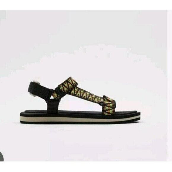 ZARA MULTICOLOURED TECHNICAL SANDALS- 8  2704 921 26.4cm main image 6